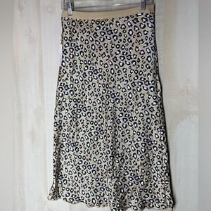 Hashtag tan and‎ black leopard print slip skirt, new, size medium